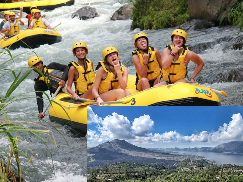 Telaga Waja River Rafting + Kintamani Volcano Tour